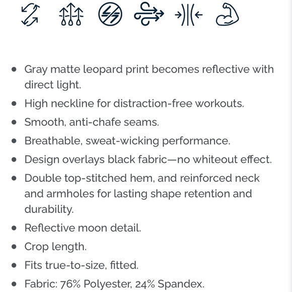 Zyia Black Leopard Reflective Hi-Neck Stronger Tank - Picture 4 of 4